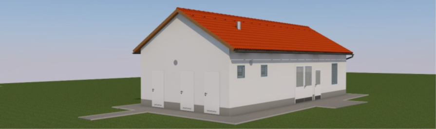 Ezen a képen a fent is említett hejőbábai vízműben épülő új vízkezelő épület terve látható.
